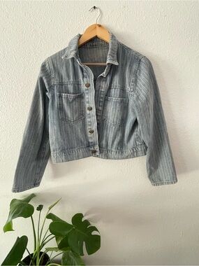 Stripe Blue Denim Jacket